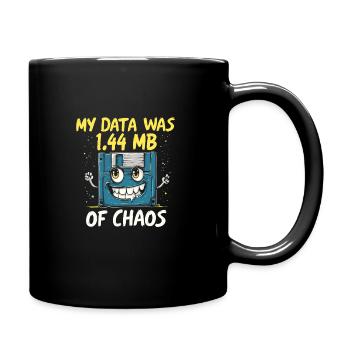 Floppy Disk Retro Tech Nostalgia Old School - Tasse einfarbig - Schwarz - Rechts