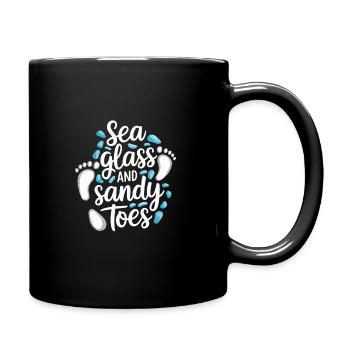 Sea Glass Hunters Collect Marine Treasures - Full Colour Mug - black - Right
