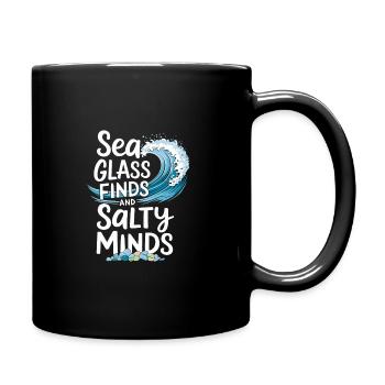 Sea Glass Hunters Collect Marine Treasures - Full Colour Mug - black - Right