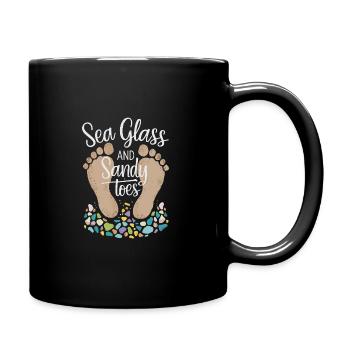 Sea Glass Hunters Collect Marine Treasures - Full Colour Mug - black - Right