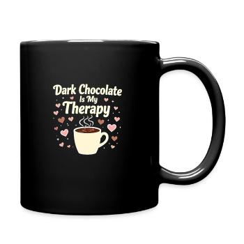 Schokoladen-enthusiasten, Dunkle Schokoladen-fans, - Tasse einfarbig - Schwarz - Rechts