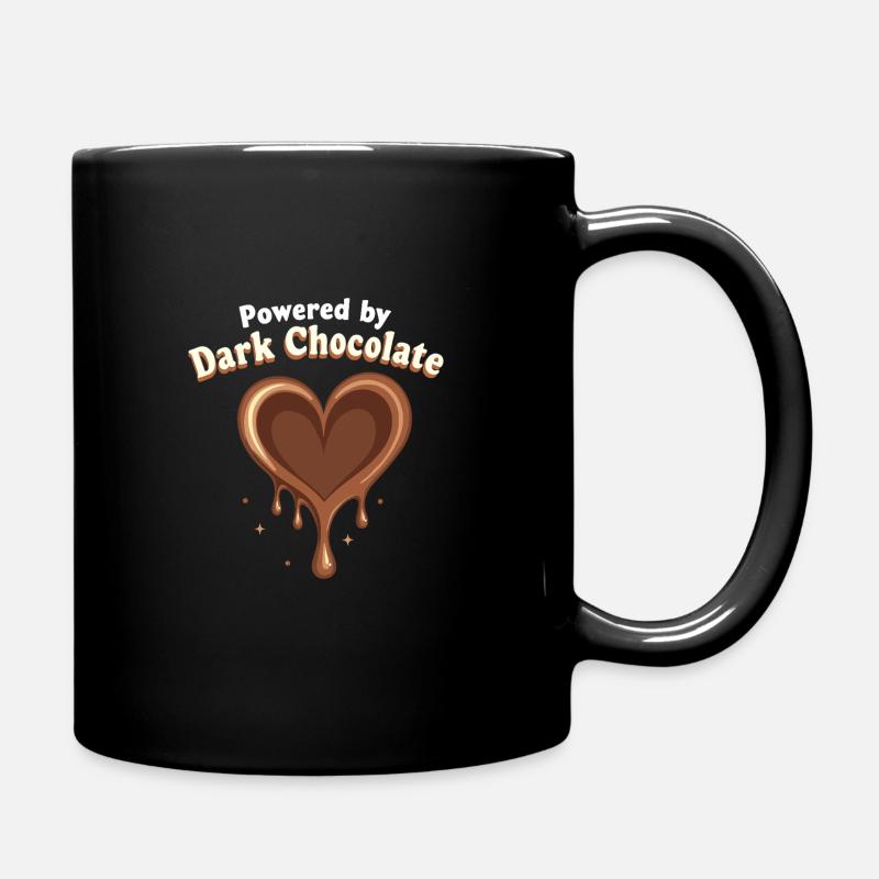 Schokoladen-enthusiasten, Dunkle Schokoladen-fans, - Tasse einfarbig - Schwarz