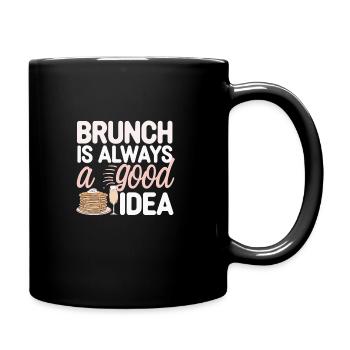 Brunch Kultur Bodenlos Mimosen Liebhaber - Tasse einfarbig - Schwarz - Rechts