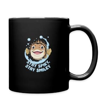Kugelfisch-meereslebewesen-enthusiasten Quirky - Tasse einfarbig - Schwarz - Rechts