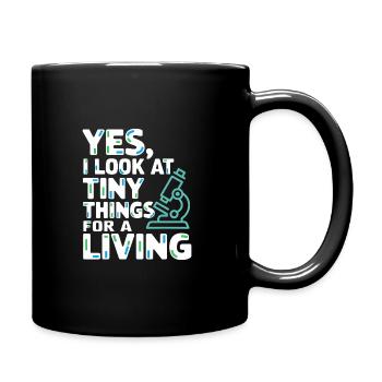 Microscope Enthusiast Lab Technician Science - Full Colour Mug - black - Right