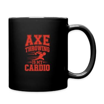 Lancer de hache Cible Pratique Bûcheron Sport - Mug uni - noir - Droite