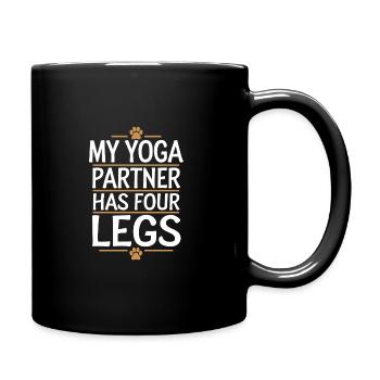 Doga Dog Yoga Bien-être des animaux de compagnie Étirements conscients - Mug uni - noir - Droite