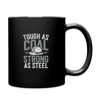 Kohlebergmann Untertagebau Schutzhelmarbeiter - Tasse einfarbig - Schwarz - Rechts