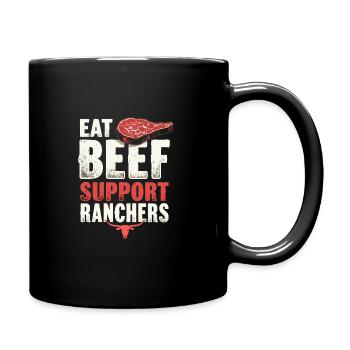 Cattle Rancher Livestock Farmer Ranching Lifestyle - Full Colour Mug - black - Right