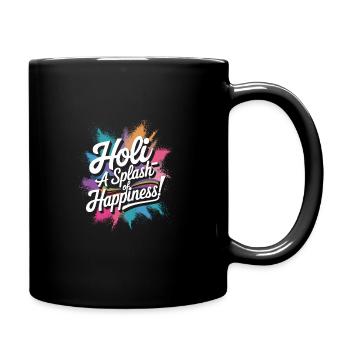 The Holi Festival Of Colors Indian Celebration - Full Colour Mug - black - Right