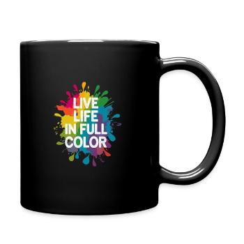 The Holi Festival Of Colors Indian Celebration - Full Colour Mug - black - Right