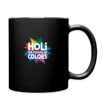 The Holi Festival Of Colors Indian Celebration - Full Colour Mug - black - Right