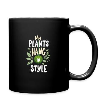 Kokedama Moss Ball Pflanzt Japanische Gartenarbeit - Tasse einfarbig - Schwarz - Rechts