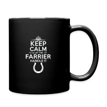 Farrier Horse Huf Care Specialist Horseshoe - Tasse einfarbig - Schwarz - Rechts