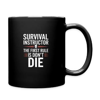 Survival Skills Instructor Wilderness Training - Full Colour Mug - black - Right