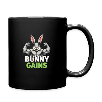 Fitness Bunny Fitness -workout Rabbit Bodybuilding - Tasse einfarbig - Schwarz - Rechts