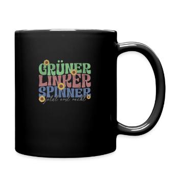 gruener linker spinner - Tasse einfarbig - Schwarz - Rechts