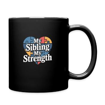 Frères et sœurs autistes - Mug uni - noir - Droite