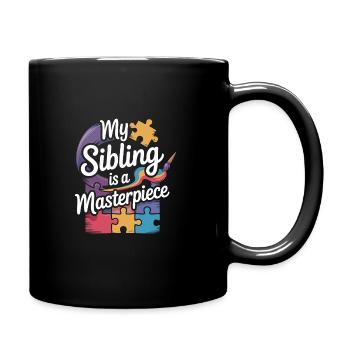 Frères et sœurs autistes - Mug uni - noir - Droite