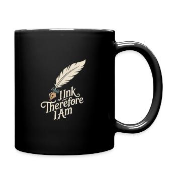 Seniors with tattoos proudly aging, - Full Colour Mug - black - Right