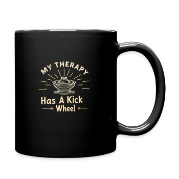 Poterie classe argile artiste céramique atelier roue - Mug uni - noir - Droite