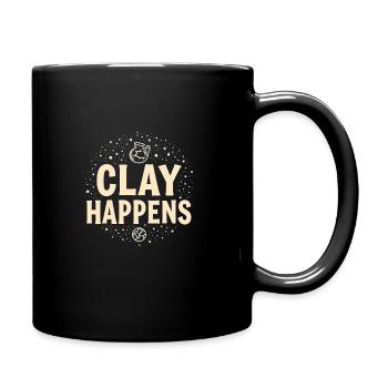 Poterie classe argile artiste céramique atelier roue - Mug uni - noir - Droite
