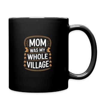 Élevé par une reine, parent célibataire - Mug uni - noir - Droite