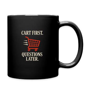 Der Wettbewerbsfähige Lebensmittelkäufer Fast Cart - Tasse einfarbig - Schwarz - Rechts