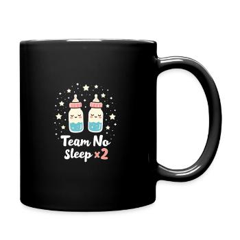 Zwilling Mama Leben Doppelter Ärger Eltern Macht - Tasse einfarbig - Schwarz - Rechts