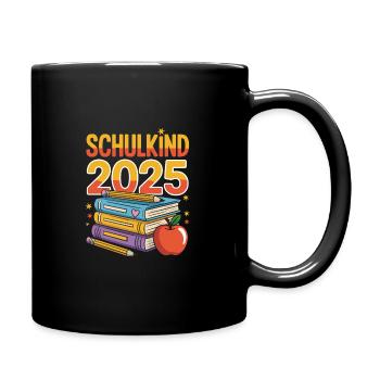Lustiges Schulkind 2025 - Tasse einfarbig - Schwarz - Rechts