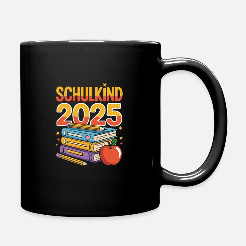 Lustiges Schulkind 2025 - Tasse einfarbig - Schwarz