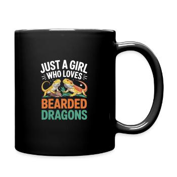 Just a girl who loves bearded dragons - Full Colour Mug - black - Right