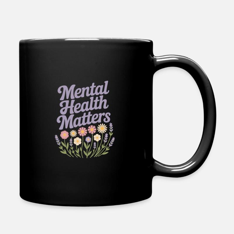 Mental Health matters - Full Colour Mug - black