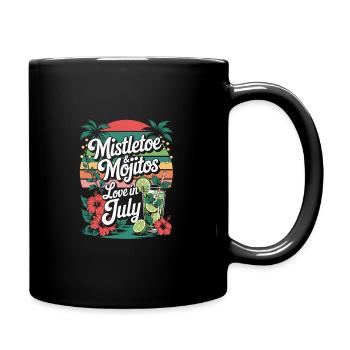 Mistletoe and mojitos Christmas in July - Tasse einfarbig - Schwarz - Rechts