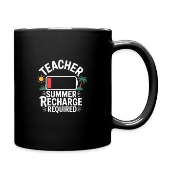 Lehrer Sommer Ferien - Tasse einfarbig - Schwarz - Rechts