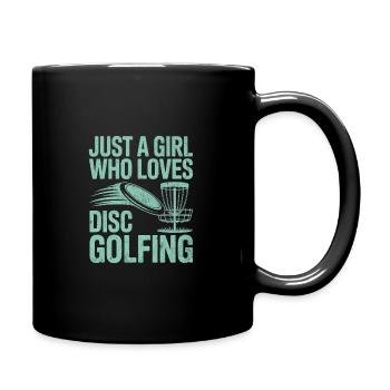 Juste une fille qui aime le Disc Golf - Mug uni - noir - Droite