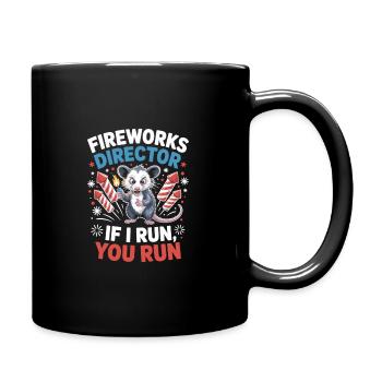 Fireworks director opossum - Tasse einfarbig - Schwarz - Rechts