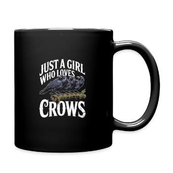 Juste une fille qui aime les corbeaux - Mug uni - noir - Droite