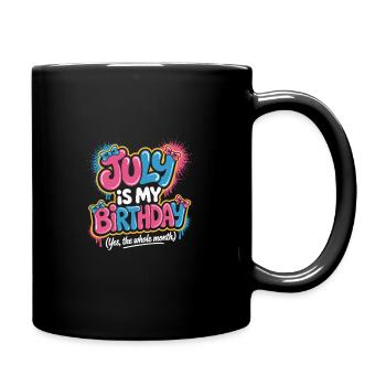 Geburtstag im Juli - Tasse einfarbig - Schwarz - Rechts