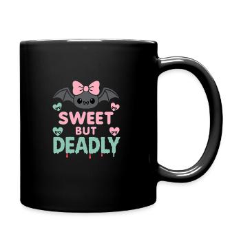 Kawaii Horror Creepy Cute Pastel Goth Sweet Spooky - Full Colour Mug - black - Right