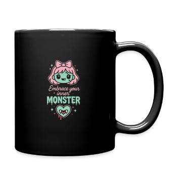 Kawaii Horror Creepy Cute Pastel Goth Sweet Spooky - Full Colour Mug - black - Right