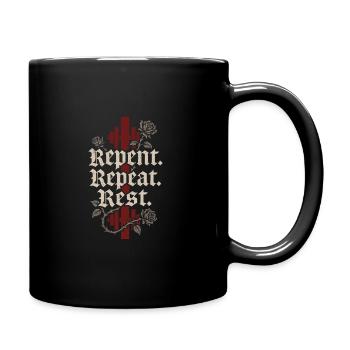 Goth Gym Dark Fitness Alternative Training Gothic - Full Colour Mug - black - Right