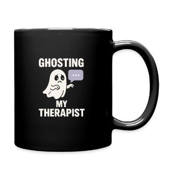 Sad Ghost Ghost Humor Fear Fear Ghost Psychic - Full Colour Mug - black - Right