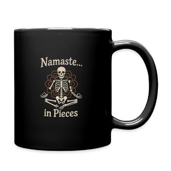 Skeleton Yoga Meditating Skeleton Goth Yoga Humor - Tasse einfarbig - Schwarz - Rechts