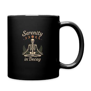 Skeleton Yoga Meditating Skeleton Goth Yoga Humor - Tasse einfarbig - Schwarz - Rechts