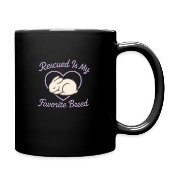 Lapin Maman Lapin Sauvetage Adopter, Acheter - Mug uni - noir - Droite