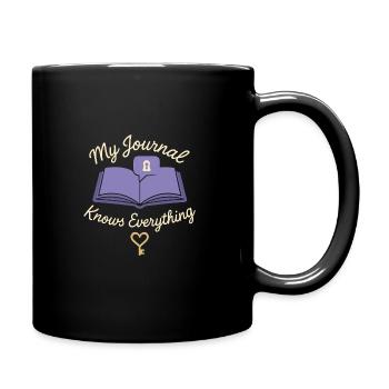 Dankbarkeitspraxis Journalliebhaber Emotional - Tasse einfarbig - Schwarz - Rechts