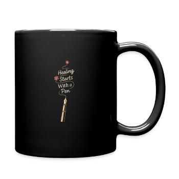 Dankbarkeitspraxis Journalliebhaber Emotional - Tasse einfarbig - Schwarz - Rechts