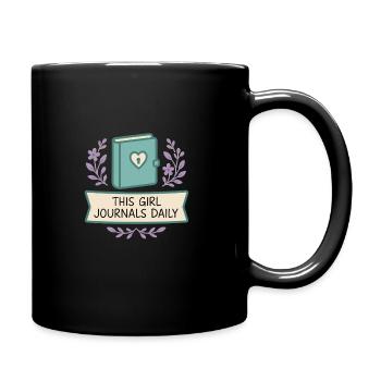 Gratitude Practice Journal Lover Emotional - Full Colour Mug - black - Right