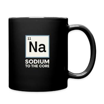 Salzliebhaber Natriumabhängiger Nacl Meme - Tasse einfarbig - Schwarz - Rechts